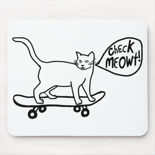 KARO MEOWT Skateboarding Cat Mousepad (Vorne)