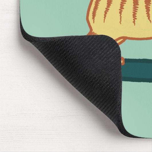 KARO MEOWT Skateboarding Tabby Katzengrün Mousepad (Ecke)
