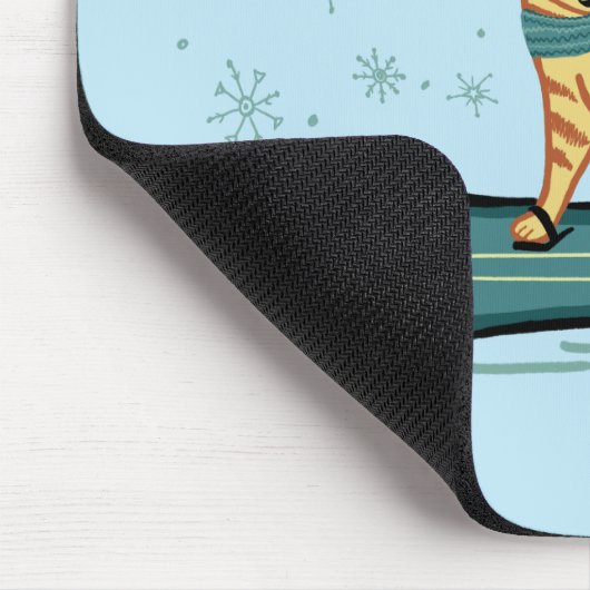 KARO MEOWT Snowboarder Cat Mousepad (Ecke)