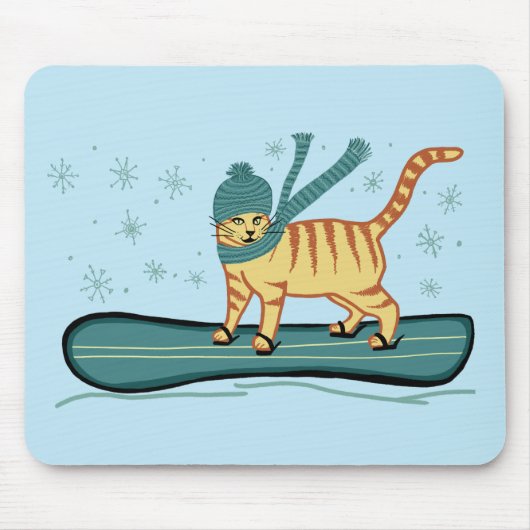 KARO MEOWT Snowboarder Cat Mousepad (Vorne)
