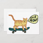Karo Meowt Sonnenhühner Skateboarding Tabby Cat Ca (Vorne/Hinten)