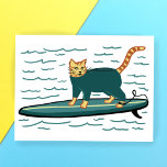 Karo Meowt! Surfer Tabby Cat CUSTOMIZE IT Postkarte<br><div class="desc">KARO MEOWT! Hast du schon einmal eine surfende Katze gesehen? KÜMMERN SIE,  indem Sie Ihren eigenen Text hinzufügen,  wenn Sie möchten. Karo diese lustige Katzenkarte heraus und Karo meinen Shop für mehr passende Artikel wie Tasse,  Aufkleber und mehr. Und natürlich auch mehr Katzenzeug.</div>