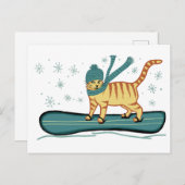 Karo Meowt! Surfer Tabby Cat CUSTOMIZE IT Postkarte (Vorne/Hinten)