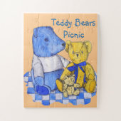 Karo mit drei niedlichen Teddybäumen Puzzle (Vertikal)