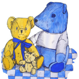 Karo mit drei niedlichen Teddybäumen Puzzle