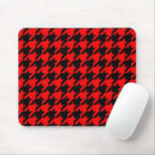 Karo mit rotem und schwarzem Hahnentrittmuster Mousepad (Mit Mouse)