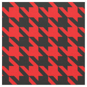 Karo mit rotem und schwarzem Hahnentrittmuster Stoff (Nahaufnahme)