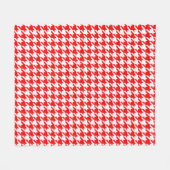 Karo mit rotem und weißem Hahnentrittmuster Fleecedecke (Vorderseite (Horizontal))