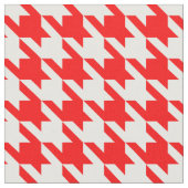 Karo mit rotem und weißem Hahnentrittmuster Stoff (Nahaufnahme)