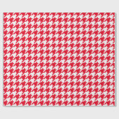 Karo-Modetyp Rot und Weiß Geschenkpapier (Flach)