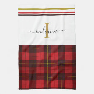 Karo-Monogramm Elegantes Clan Wallace Tartan Geschirrtuch