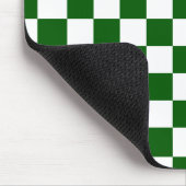 Karo-Motherboard-Muster Weiß x Grün Mousepad (Ecke)