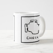 Karo-Motor-helles Zeichnen Jumbo-Tasse (Vorderseite Rechts)