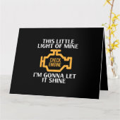 Karo Motor Light Shine Funny Car Auto Mechanik G Karte (Gelbe Blume)