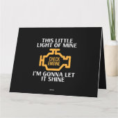 Karo Motor Light Shine Funny Car Auto Mechanik G Karte (Rückseite)