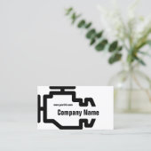 Karo Motor Service Schwarz-weiße Karte (Stehend Vorderseite)