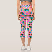 Karo Muster 3 Capri Leggings (Rückseite)