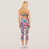 Karo Muster 3 Capri Leggings (Rückseite)