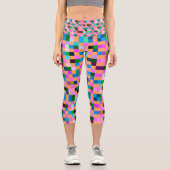 Karo Muster 3 Capri Leggings (Vorderseite)