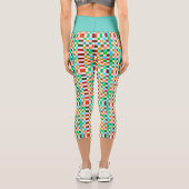 Karo Muster 6 Capri Leggings (Rückseite)