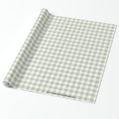 Karo-Muster für Light Sage Green und White Gingham Geschenkpapier (Ungerollt)