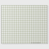 Karo-Muster für Light Sage Green und White Gingham Geschenkpapier (Flach)