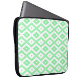 Karo-Muster grün und weiß Laptopschutzhülle (Vorne Rechts)