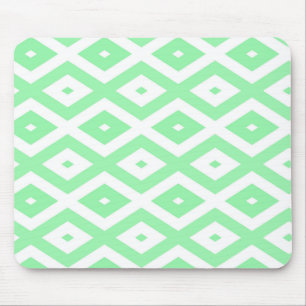 Karo-Muster grün und weiß Mousepad