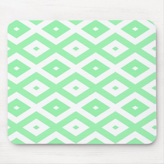 Karo-Muster grün und weiß Mousepad (Vorne)