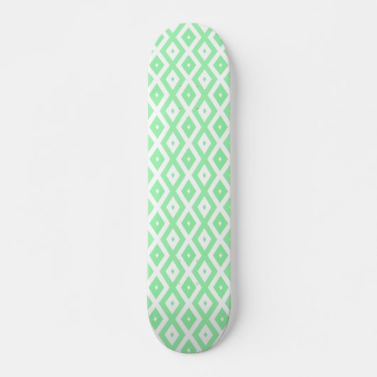 Karo-Muster grün und weiß Skateboard (Vorne)