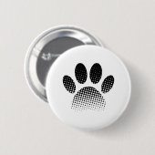 Karo Muster Halftone Dog Paw Drucken Button (Vorne & Hinten)