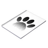 Karo Muster Halftone Dog Paw Drucken Notizblock (Linke Seite)