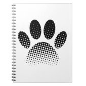 Karo Muster Halftone Dog Paw Drucken Notizblock (Vorderseite)