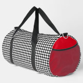 Karo-Muster-NAME Team-NUMMER-Farben Spaß Duffle Bag (Rechte Ecke)