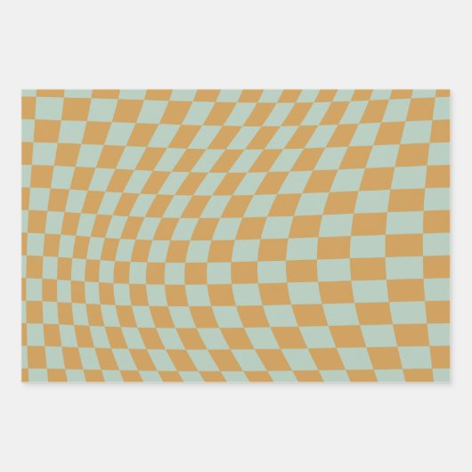 Karo-Muster-Schachbrett mit Sichtfeld Geschenkpapier Set (Vorderseite 2)