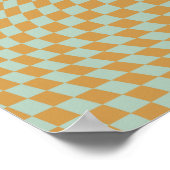 Karo-Muster-Schachbrett mit Sichtfeld Poster (Ecke)