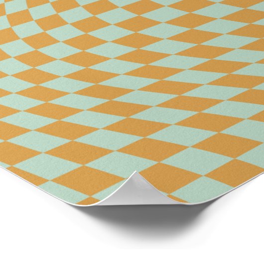 Karo-Muster-Schachbrett mit Sichtfeld Poster (Ecke)