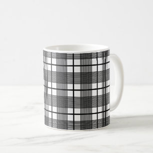 Karo Muster Schwarz-Weiß Little Glen Kaffeetasse