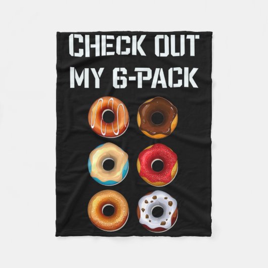 Karo Out My Six Pack Donut Gym Spaß T-Shirt Funny  Fleecedecke (Vorderseite)