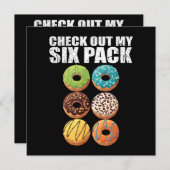 Karo Out My Six Pack Donut Shirt - Funny Gym Shir Einladung (Vorne/Hinten)