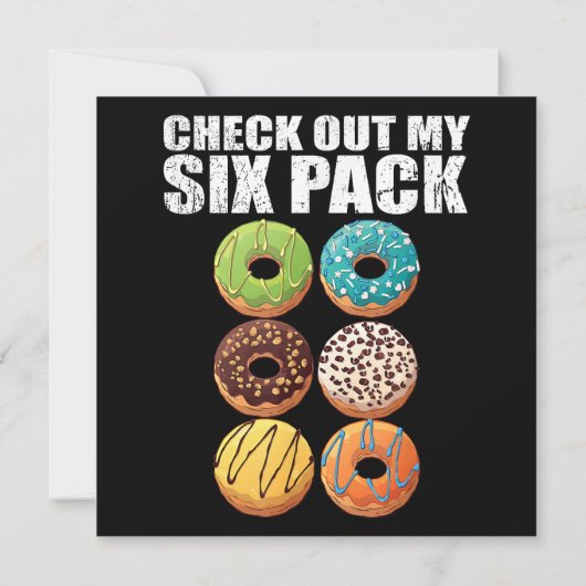 Karo Out My Six Pack Donut Shirt - Funny Gym Shir Einladung (Rückseite)