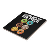 Karo Out My Six Pack Donut Shirt - Funny Gym Shir Fliese (Seite)