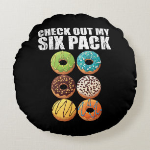 Karo Out My Six Pack Donut Shirt - Funny Gym Shir Rundes Kissen