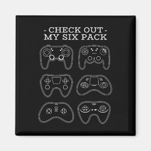 Karo Out My Six Pack - Funny Gamer Video Game Plan Magnet