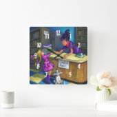 Karo-Out Quadratische Wanduhr (Zuhause)