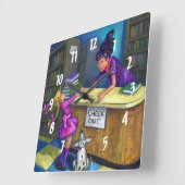 Karo-Out Quadratische Wanduhr (Winkel)