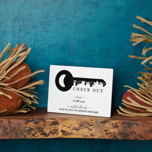 Karo Out Time Sign Fotoplatte (Seite)