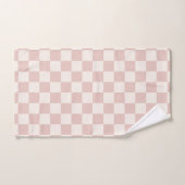 Karo Pale Beige Checked Pattern Checkerboard Badhandtuch Set (Handtuch)