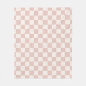 Karo Pale Beige Checked Pattern Checkerboard Fleecedecke (Vorderseite)