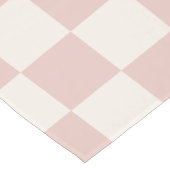 Karo Pale Beige Checked Pattern Checkerboard Kurzer Tischläufer (Ecke)